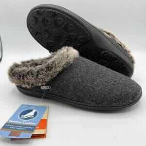 Acorn Faux Chinchilla Womens Slippers Womens 8-9 Mules Slip-on